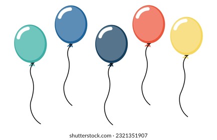 balloon design suitable for clipart edits, birthday balloons