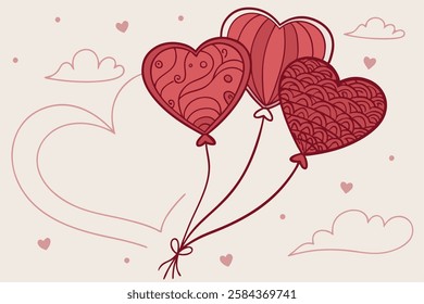 Balloon designs heart shaped balloons in Romantic