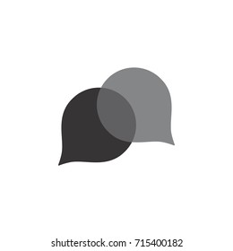 Balloon dialog logo icon design vector