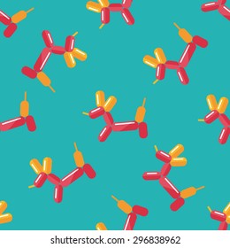 balloon dog flat icon,eps10 seamless pattern background