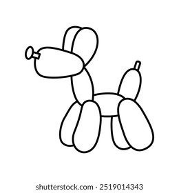 Balloon dog flat vector icon design. Balloon dog symbol design and clip art