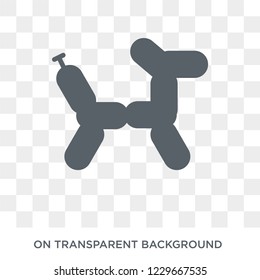 Balloon dog icon. Balloon dog design concept from Circus collection. Simple element vector illustration on transparent background.