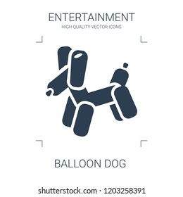 balloon dog icon. high quality filled balloon dog icon on white background. from entertainment collection flat trendy vector balloon dog symbol. use for web and mobile
