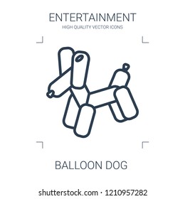 balloon dog icon. high quality line balloon dog icon on white background. from entertainment collection flat trendy vector balloon dog symbol. use for web and mobile