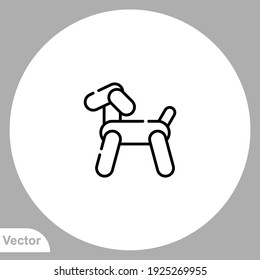 Balloon dog icon sign vector,Symbol, logo illustration for web and mobile