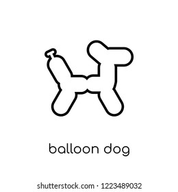 balloon dog icon. Trendy modern flat linear vector balloon dog icon on white background from thin line Circus collection, outline vector illustration