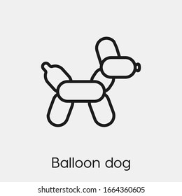 Ballon Hund Symbol Vektorillustration Symbol Zeichen.