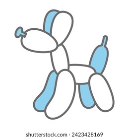 Balloon dog icon vector on trendy design