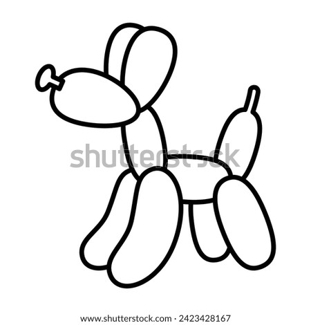 Balloon dog icon vector on trendy design