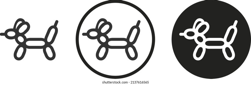 Balloon dog icon . web icon set .vector illustration