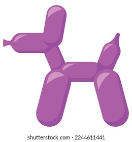 Balloon Dog Purple Animal Vectorart