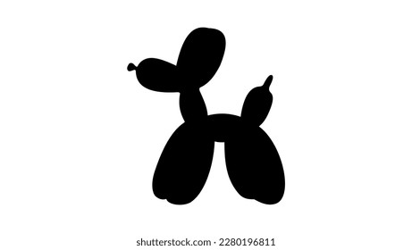 balloon dog silhouette, high quality vector