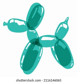 Balloon dog. Vector flat illustration