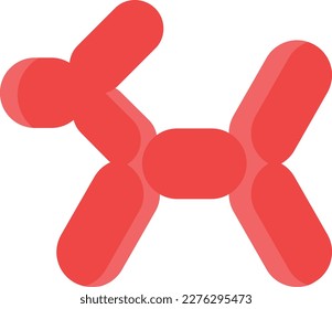 Balloon Dog Vector Icon Flat Style