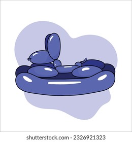 Balloon Dog Vector Illustration Sleeping Dog