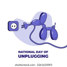 Balloon Dog Vector Illustration Unplugging
