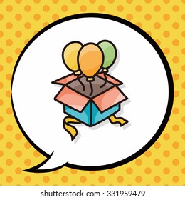 balloon doodle, speech bubble