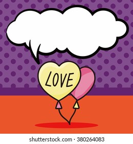 balloon doodle, speech bubble