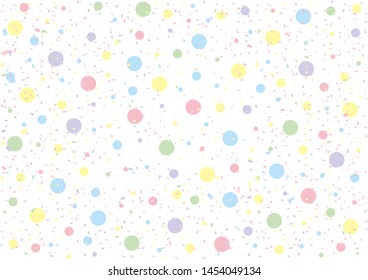 Balloon dot pattern and confetti background