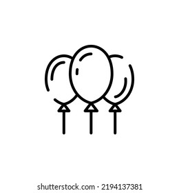 Balloon Dotted Line Icon Vector Illustration Logo Template. Suitable For Many Purposes.