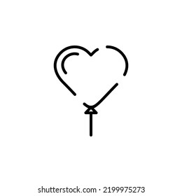 Balloon Dotted Line Icon Vector Illustration Logo Template. Suitable For Many Purposes.