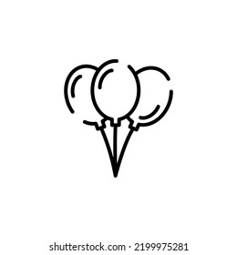 Balloon Dotted Line Icon Vector Illustration Logo Template. Suitable For Many Purposes.