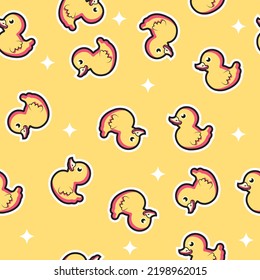 balloon duck seamless pattern background