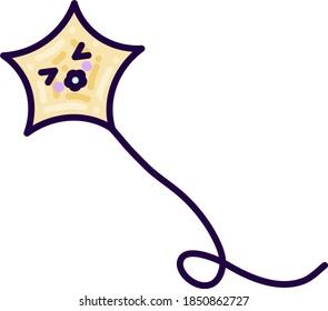 Ballon mit Augen, Illustration, Vektorgrafik auf weißem Hintergrund