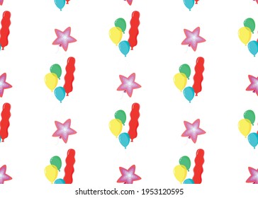 Ballon. Festlicher Hintergrund. Nahtlose Textur. Grußkarte.