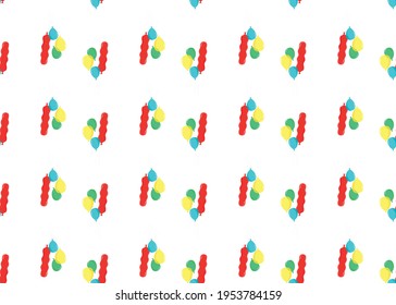 Balloon. Festive background. Seamless texture.