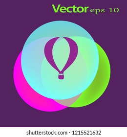 Balloon. flat icon.