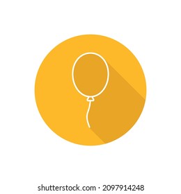 Balloon flat icon with shadow