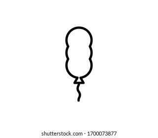 Icono plano globo. Símbolo de esquema único de alta calidad para diseño web o aplicación móvil.  Paneles de línea delgada de globo para el logotipo de diseño, tarjeta de visita, etc. Pictograma de esquema EPS10