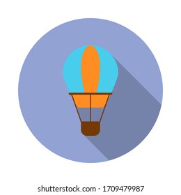 Balloon flat long shadow icon. Simple color vector of summer icons for ui and ux, website or mobile application