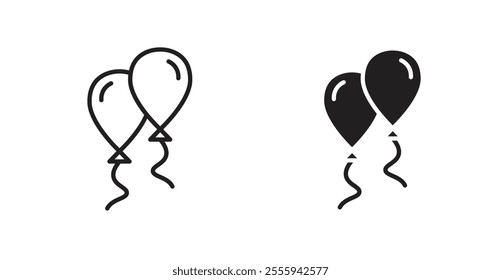 Balloon flat simple vector symbols illustration.