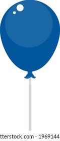 Balloon flat vector icon. Independence day of USA. July fourth celebration party. Objects isolated on a white background.