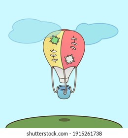 ein am Himmel schwimmender Ballon