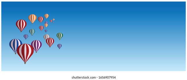 Balloon floating in the sky background image.