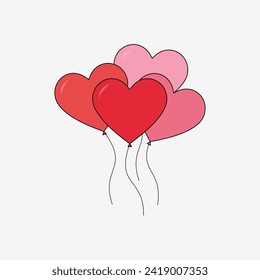 Balloon Floating in the sky, carrying messages of cheerful and enthusiastic love.