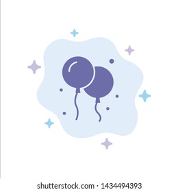 Balloon, Fly, Canada Blue Icon on Abstract Cloud Background