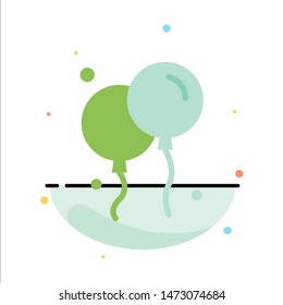 Balloon, Fly, Ireland Abstract Flat Color Icon Template