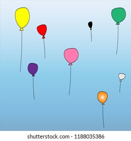 a balloon flying into the sky