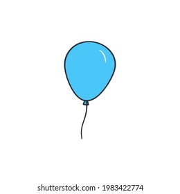 balloon flying isolated on white vector illustration