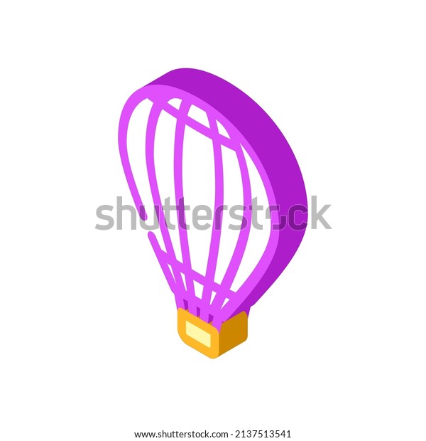 balloon flying\
transport isometric icon vector. balloon flying transport sign.\
isolated symbol\
illustration
