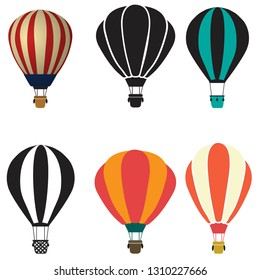 Balloon Flying Vector Set