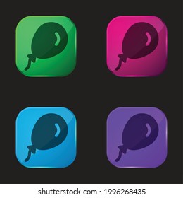Balloon four color glass button icon