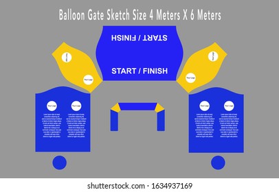 Balloon Gate Sketch design vector