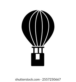 Balloon Gift icon. Package with balloon Delivery service icon vector