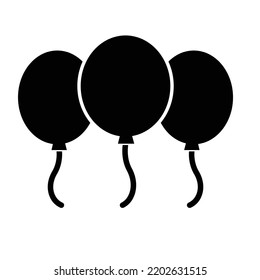 Icono del vector de glifos de globo fácilmente modificado

