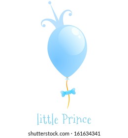 Balloon with a gold crown. Background Little Prince